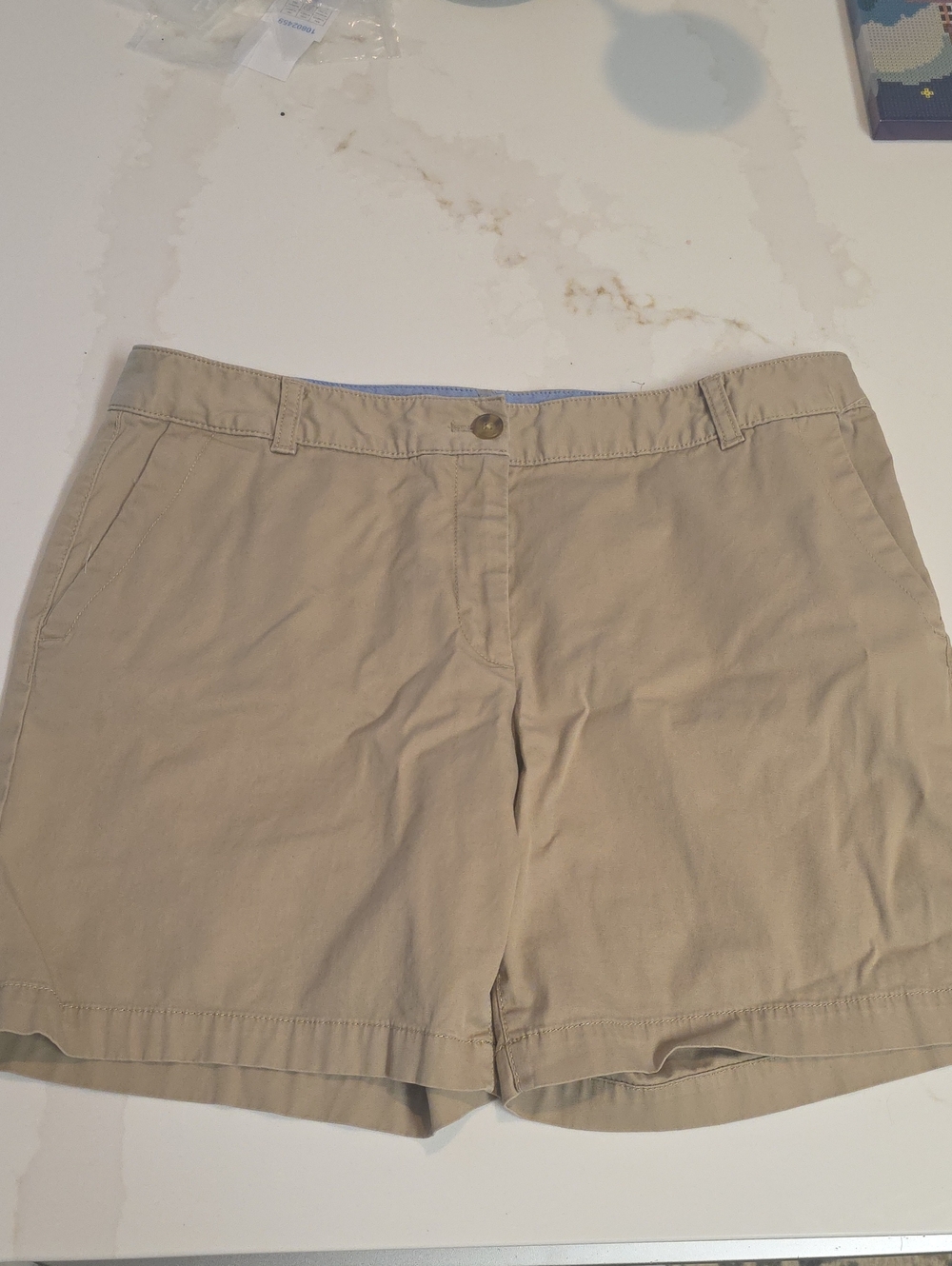 Talbots Women's Khaki Cotton Chino Shorts